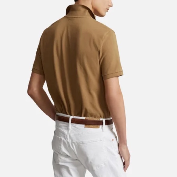 Fair Youth Size Large (16-18) Polo Ralph Lauren Logo Embroidered Polo Shirt Sand - Picture 5 of 12